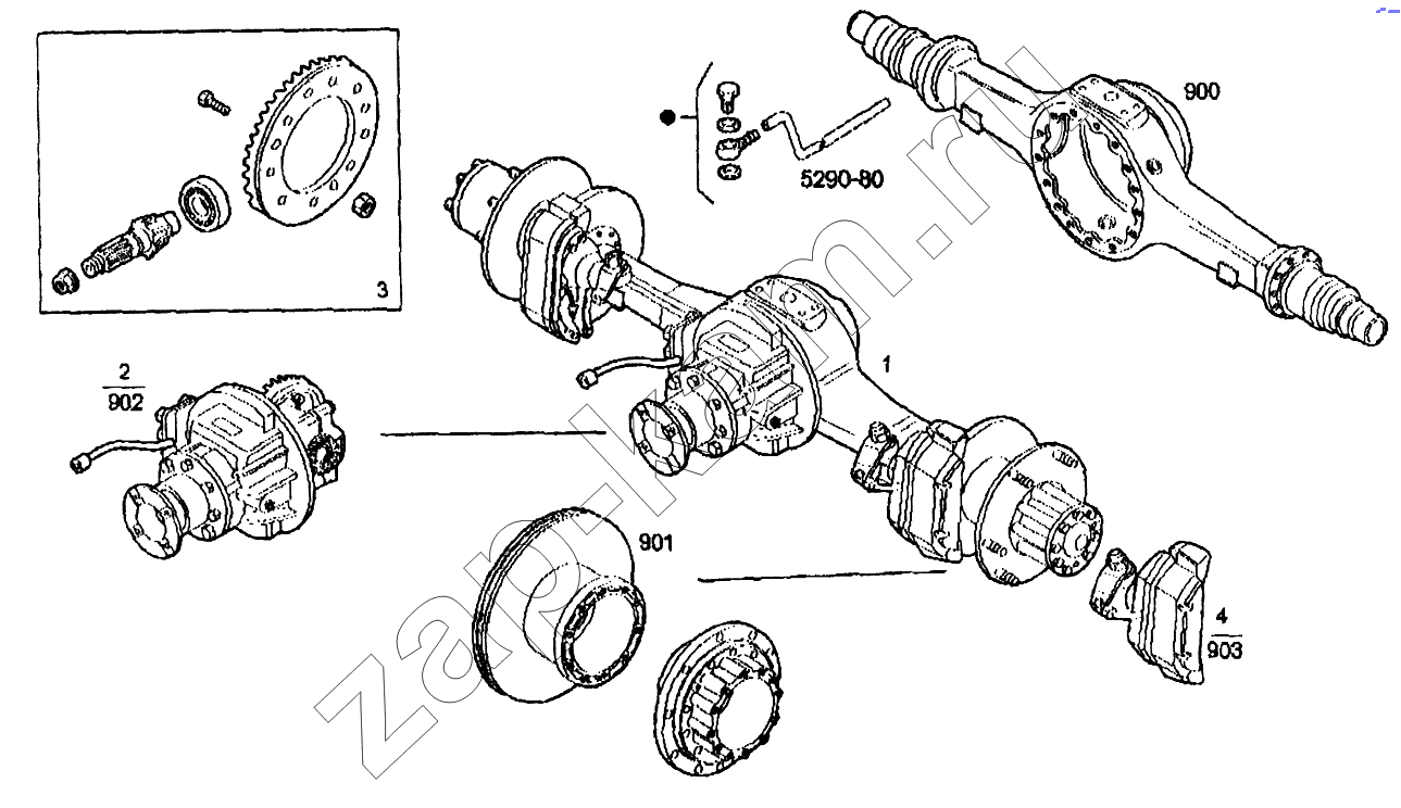 Схема/чертеж: Задний мост / IVECO EuroTech CURSOR