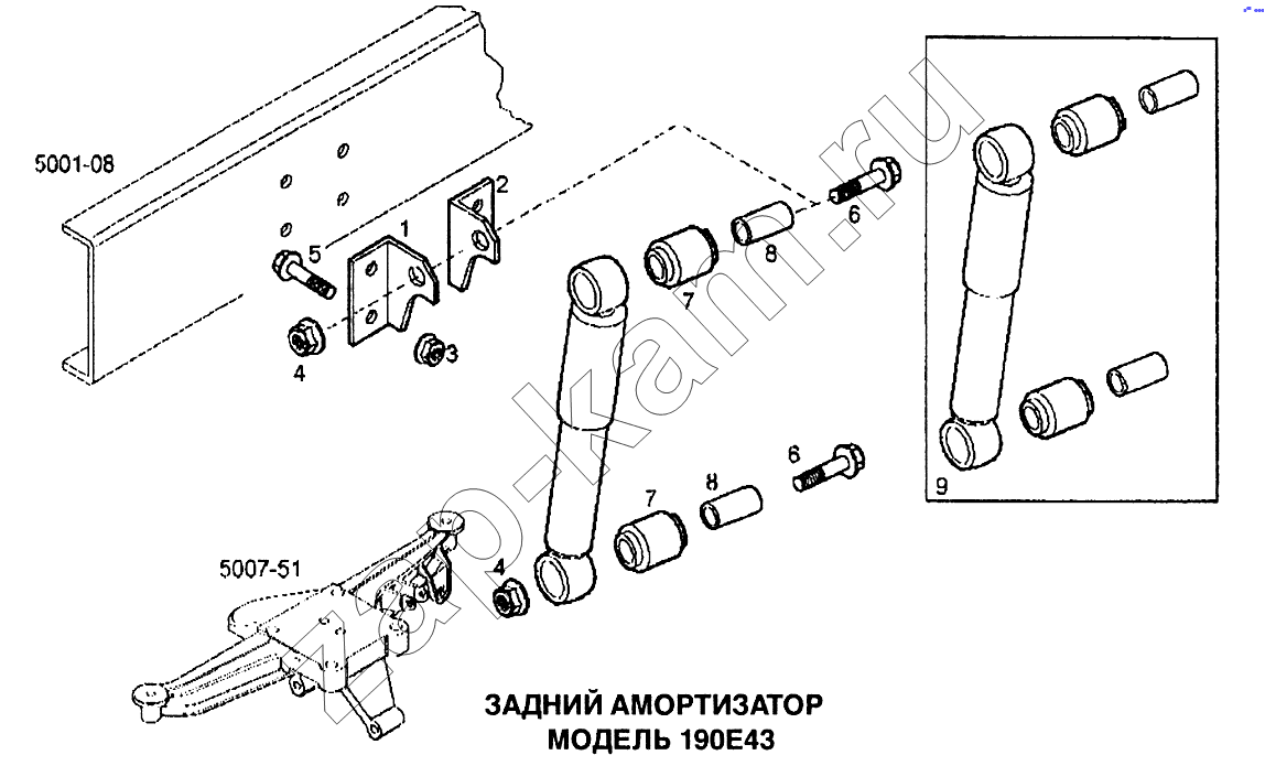 Схема/чертеж: Задний амортизатор / IVECO EuroTech CURSOR
