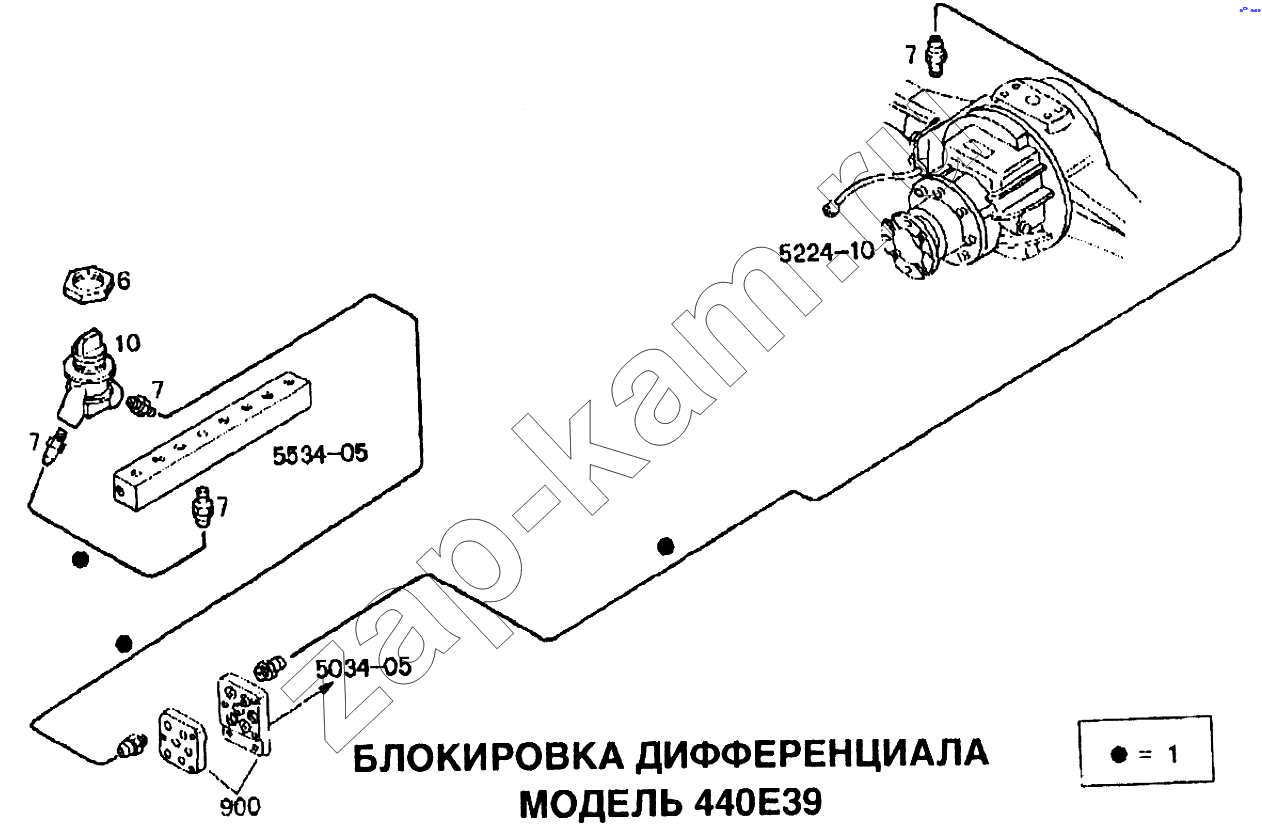 Схема/чертеж: Блокировка дифференциала / IVECO EuroTech CURSOR
