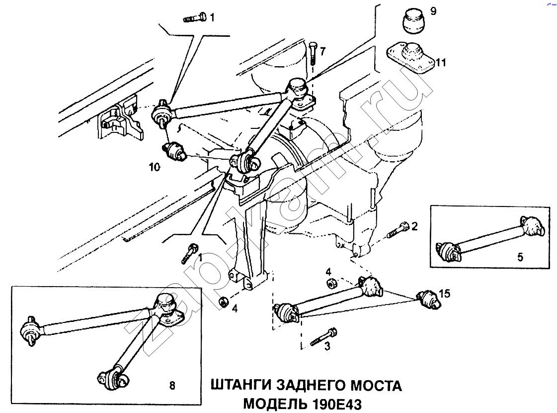 Схема/чертеж: Штанги заднего моста / IVECO EuroTech CURSOR
