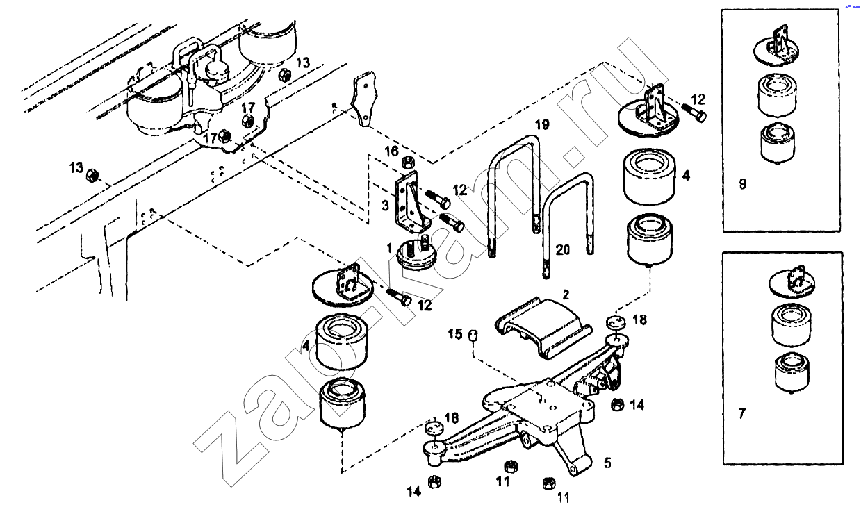 Схема/чертеж: Пневмоподвеска / IVECO EuroTech CURSOR