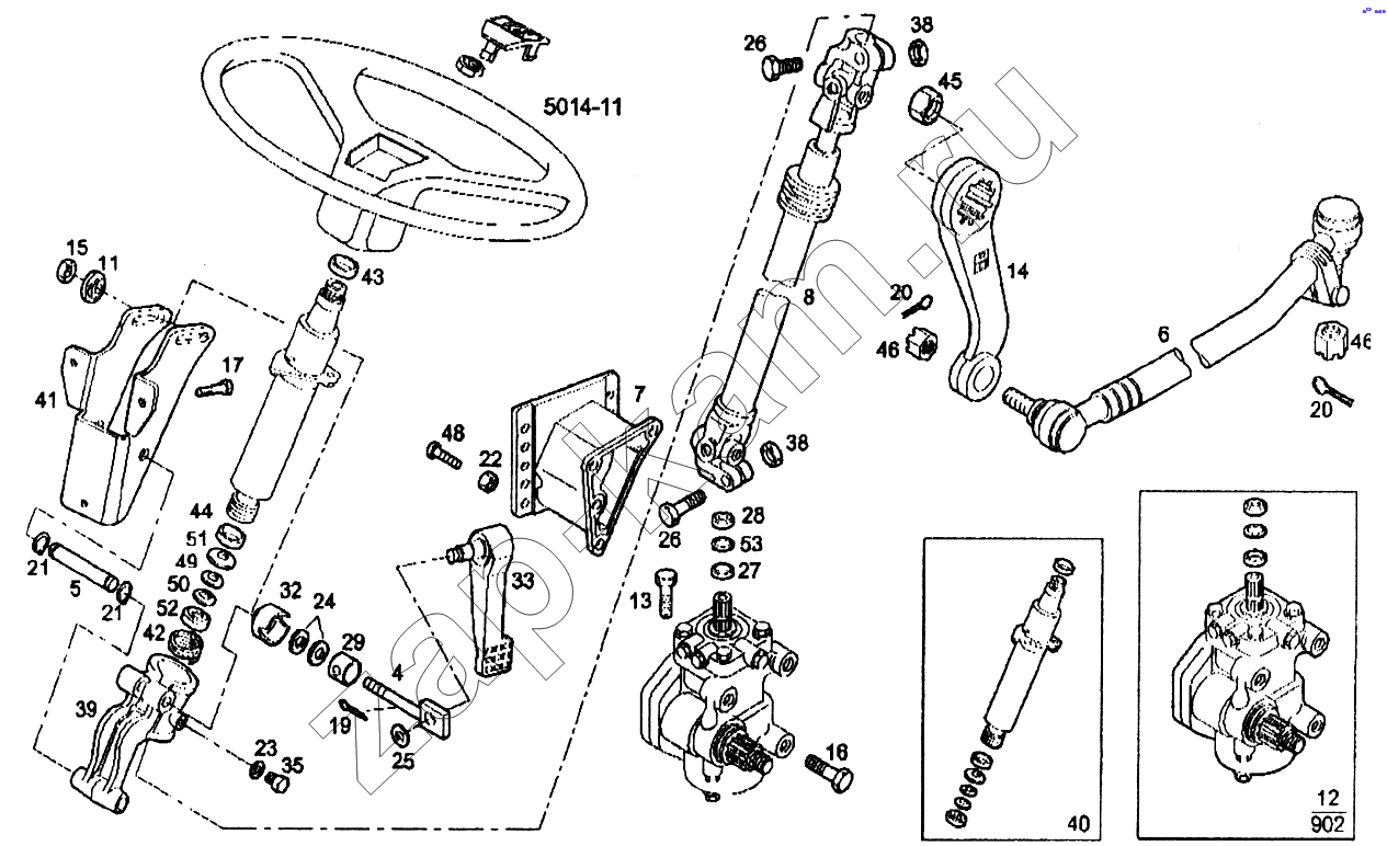 Схема/чертеж: Рулевой привод / IVECO EuroTech CURSOR
