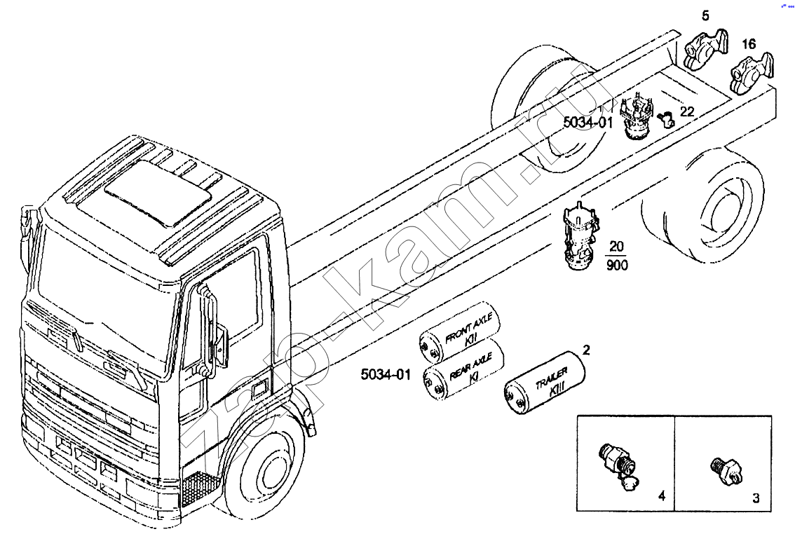 Схема/чертеж: Элементы тормозной системы / IVECO EuroTech CURSOR