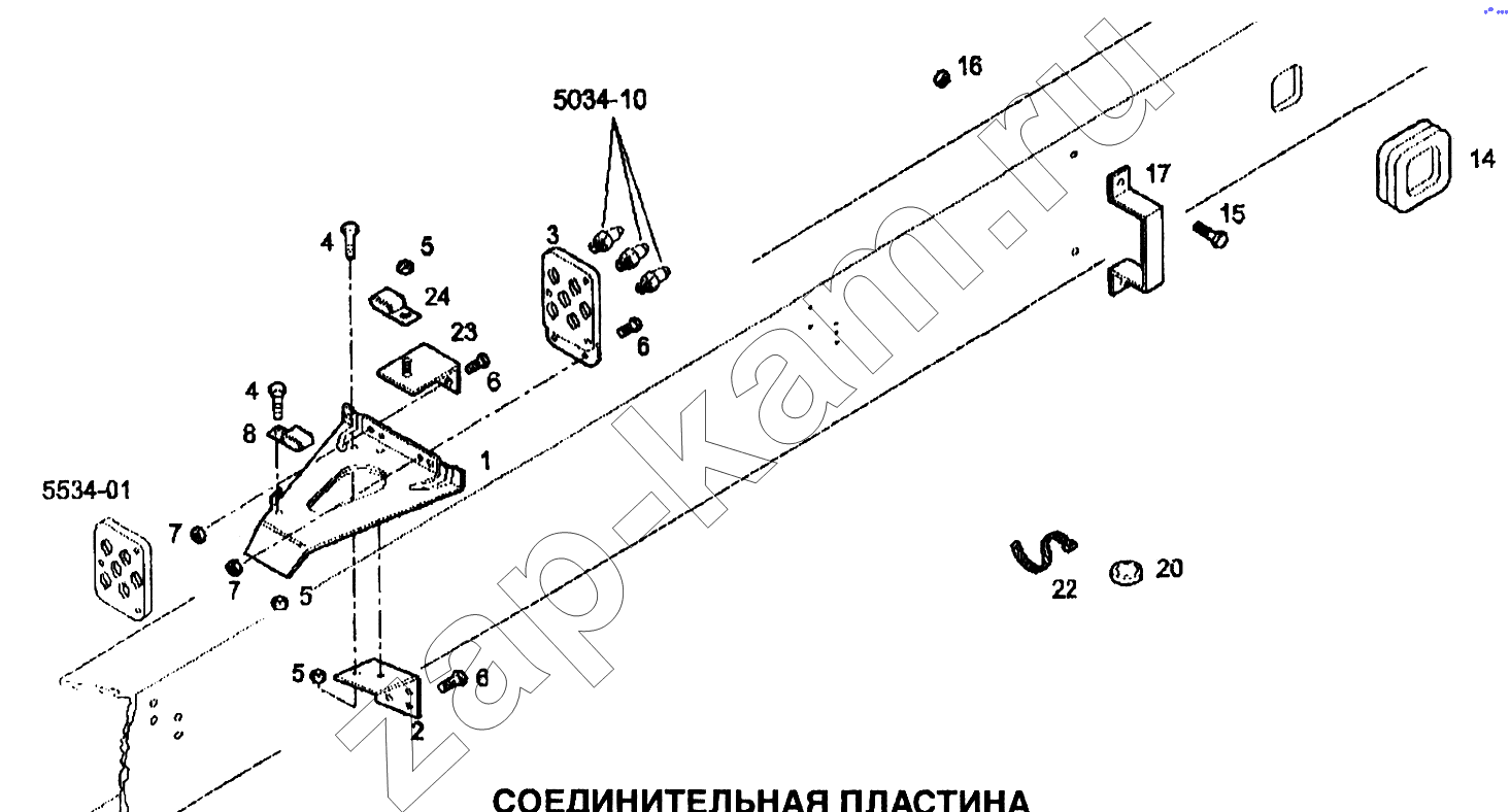 Схема/чертеж: Соединительная пластина / IVECO EuroTech CURSOR