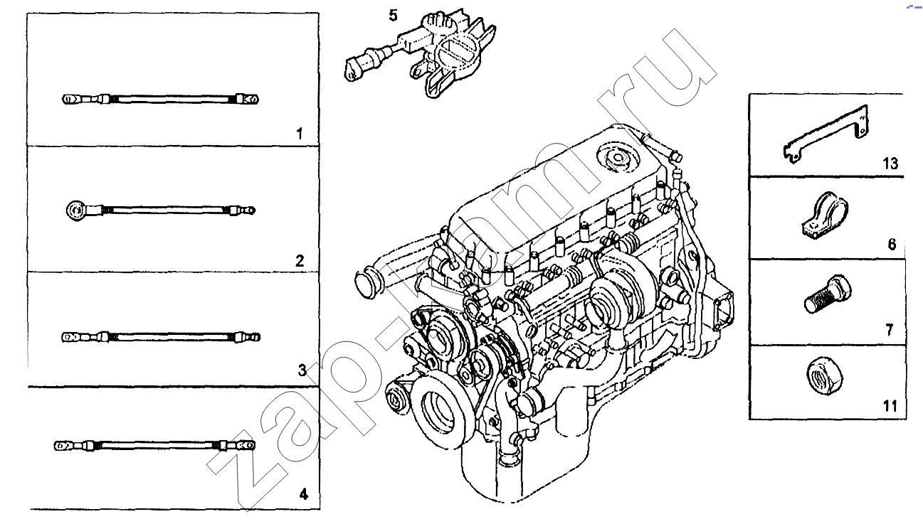 Схема/чертеж: Проводка двигателя / IVECO EuroTech CURSOR