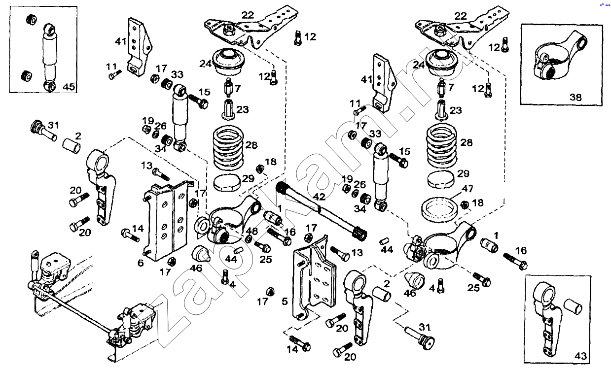 Схема/чертеж: Подвеска кабины / IVECO EuroTech CURSOR