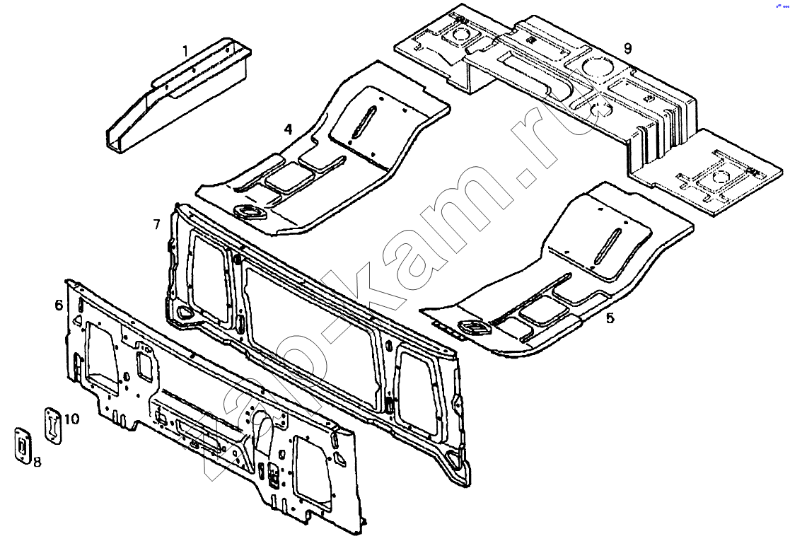 Схема/чертеж: Пол кабины / IVECO EuroTech CURSOR