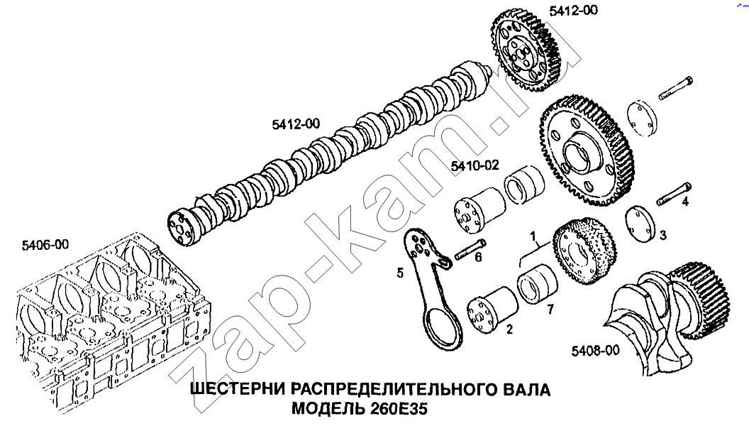 Схема/чертеж: Шестерни распределительного вала / IVECO EuroTech CURSOR