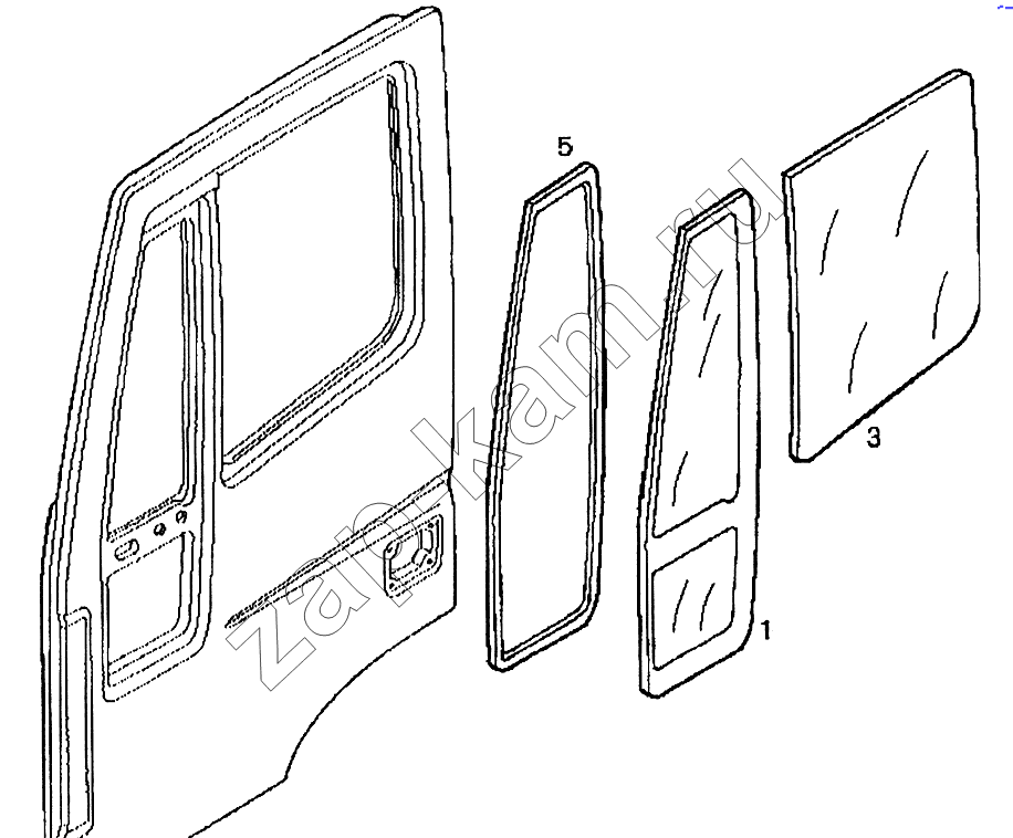 Схема/чертеж: Двери кабины / IVECO EuroTech CURSOR