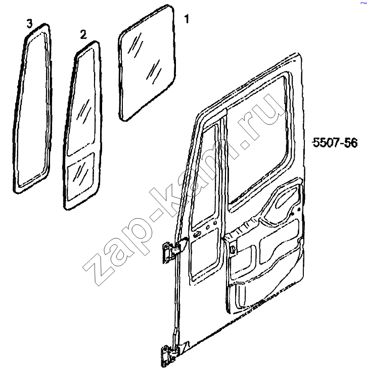 Схема/чертеж: Боковые стекла / IVECO EuroTech CURSOR