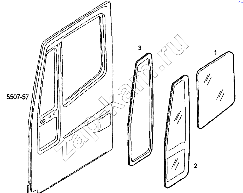 Схема/чертеж: Боковые стекла / IVECO EuroTech CURSOR