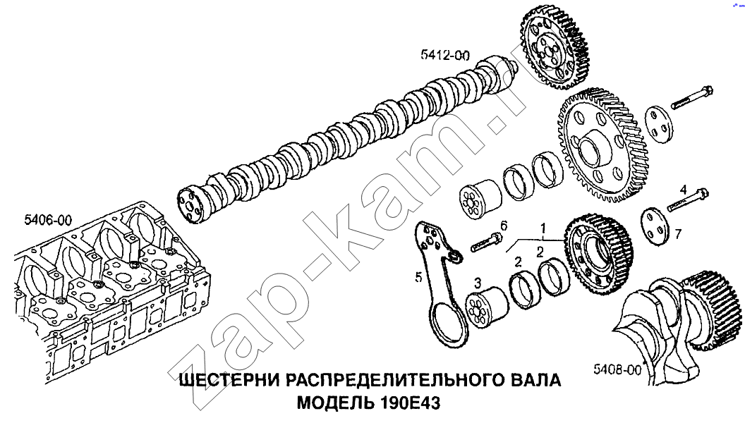 Схема/чертеж: Шестерни распределительного вала / IVECO EuroTech CURSOR