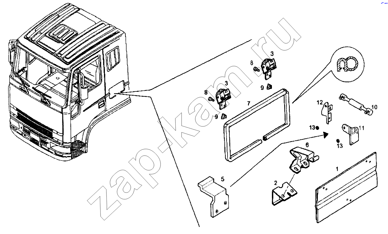 Схема/чертеж: Боковая панель / IVECO EuroTech CURSOR