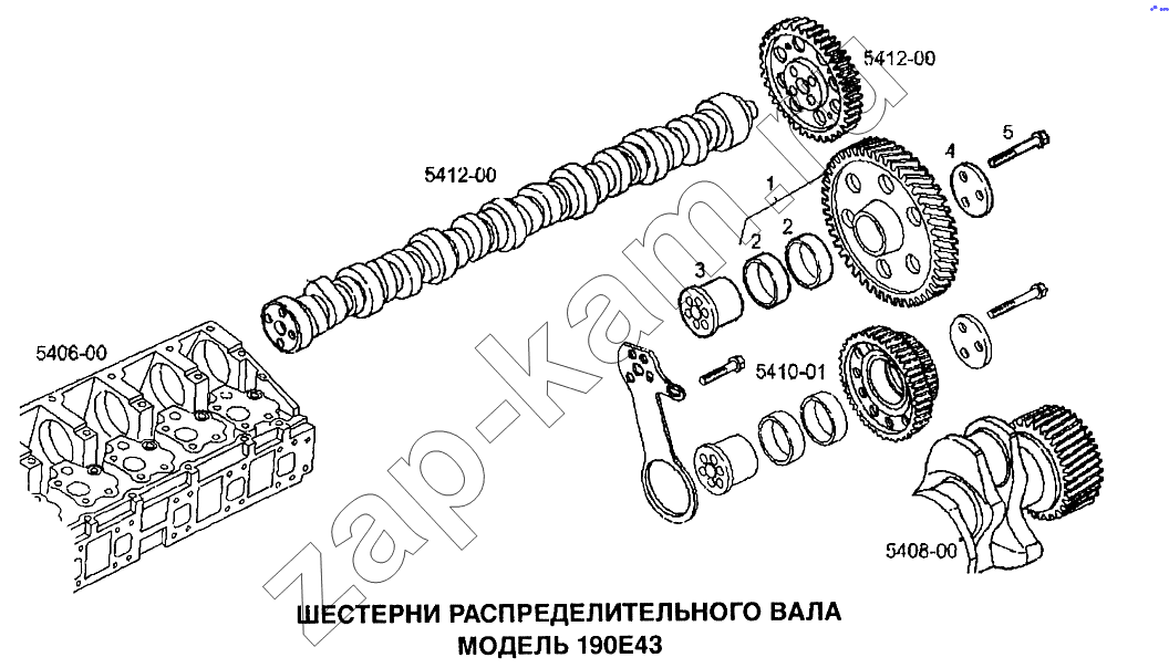 Схема/чертеж: Шестерни распределительного вала / IVECO EuroTech CURSOR