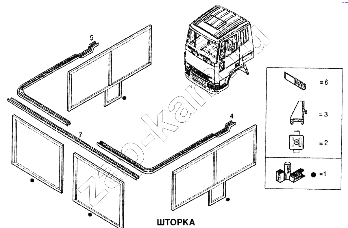 Схема/чертеж: Шторка / IVECO EuroTech CURSOR