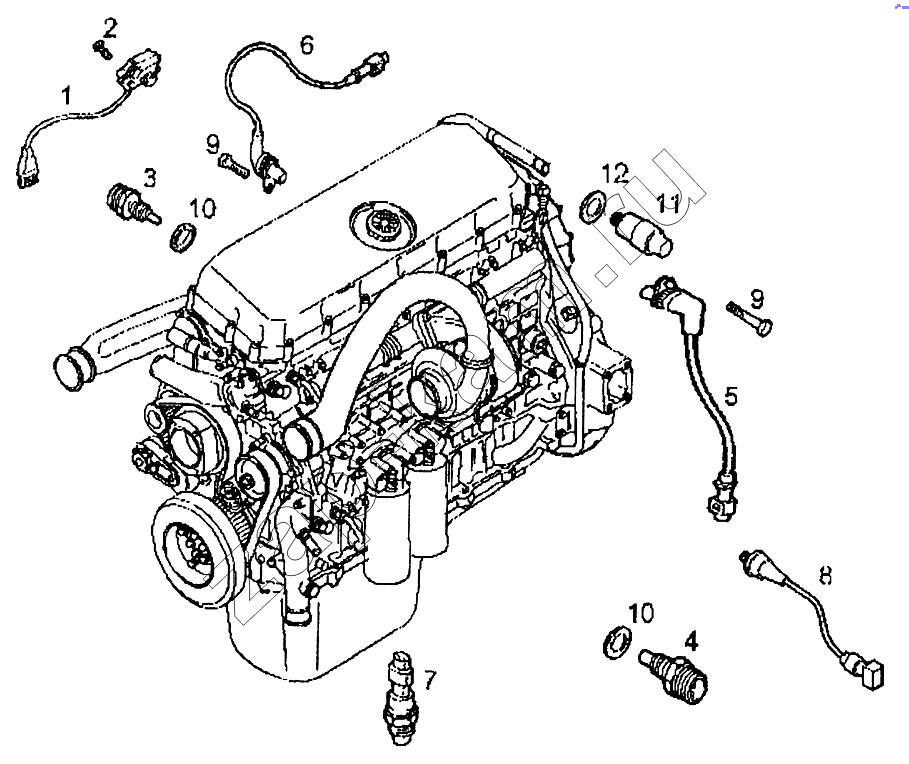 Схема/чертеж: Датчики / IVECO EuroTech CURSOR