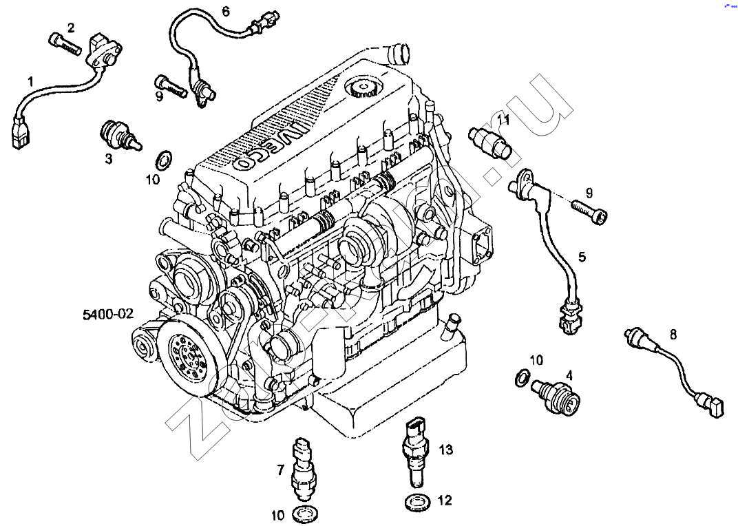 Схема/чертеж: Датчики / IVECO EuroTech CURSOR