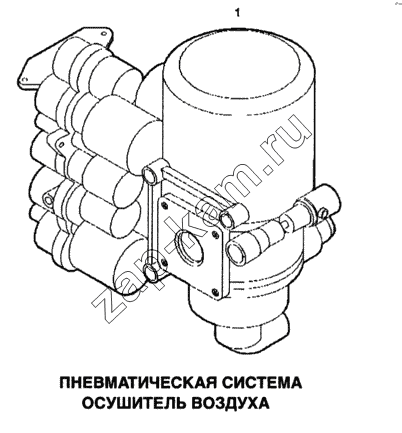 Схема/чертеж: Пневматическая система, осушитель воздуха / IVECO Stralis