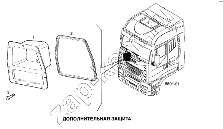 Схема/чертеж: Дополнительная защита / IVECO Stralis