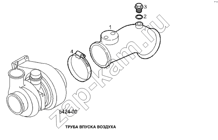 Схема/чертеж: Труба впуска воздуха / IVECO Stralis