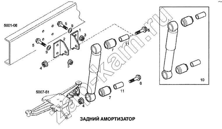 Схема/чертеж: Задний амортизатор / IVECO Stralis