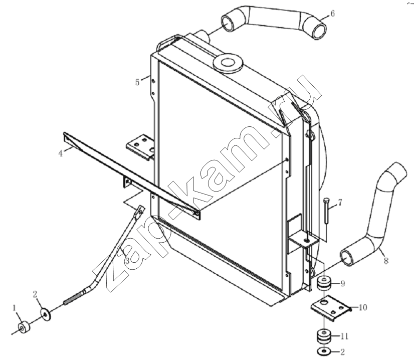 Схема/чертеж: 1300D128 Cooling system equipment / JAC Motors HFC 1020K-D134