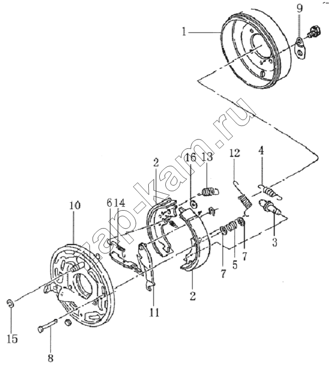 Схема/чертеж: 3507Q5 Parking brake / JAC Motors HFC 1020K-D134