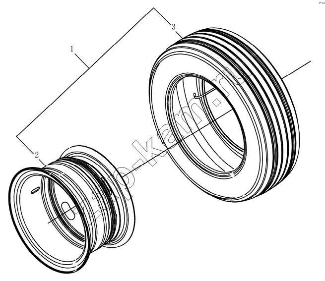 Схема/чертеж: 3101D4 Wheel assembly / JAC Motors HFC 1020K-D134