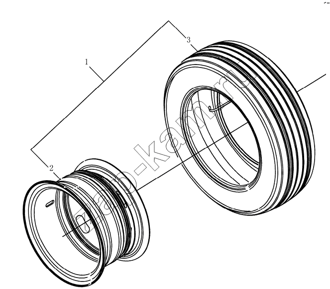 Схема/чертеж: 3101D6 Wheel assembly / JAC Motors HFC 1020K-D134