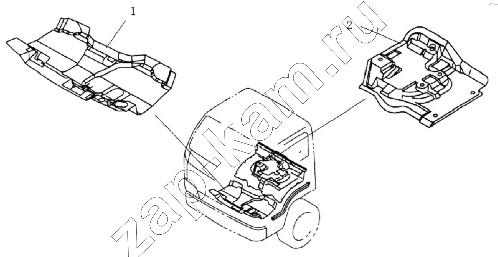 Схема/чертеж: 5109D803XZ Cabin carpet / JAC Motors HFC 1020K-D134