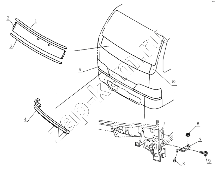 Схема/чертеж: 5301D0 Front surround parts / JAC Motors HFC 1020K-D134