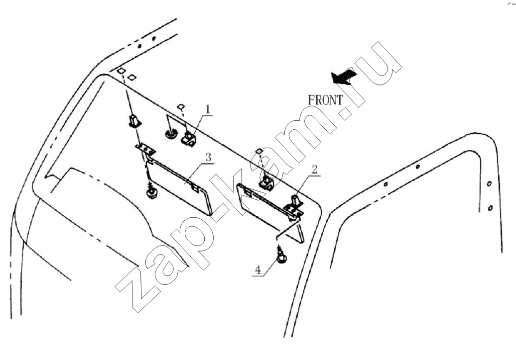 Схема/чертеж: 8204D0 Sunshade plate / JAC Motors HFC 1020K-D134