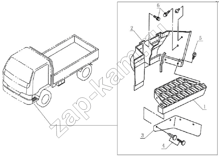 Схема/чертеж: 8405E0 Footplate / JAC Motors HFC 1020K-D134