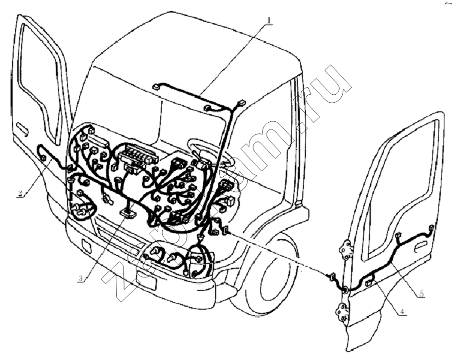 Схема/чертеж: 3700D134XZ5 Electric equipment / JAC Motors HFC 1020K-D134