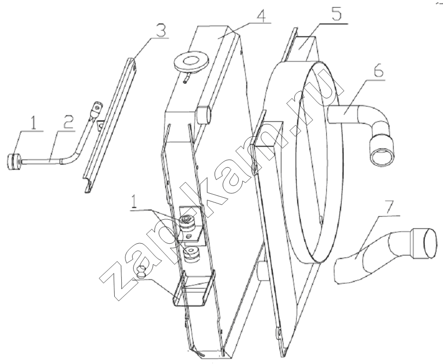 Схема/чертеж: Cooling system equipment / JAC Motors HFC 1020K-D126
