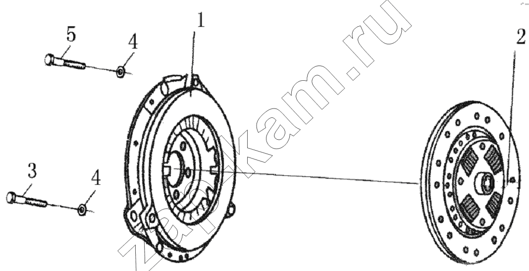 Схема/чертеж: Clutch / JAC Motors HFC 1020K-D126