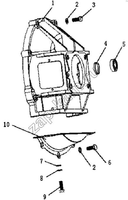 Схема/чертеж: Clutch shell / JAC Motors HFC 1020K-D126