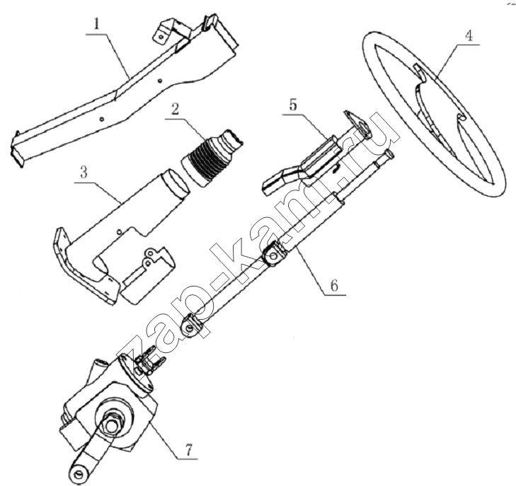 Схема/чертеж: Steering system / JAC Motors HFC 1020K-D126