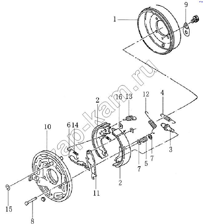 Схема/чертеж: 3507Q5 Parking brake / JAC Motors HFC 1020K-D126