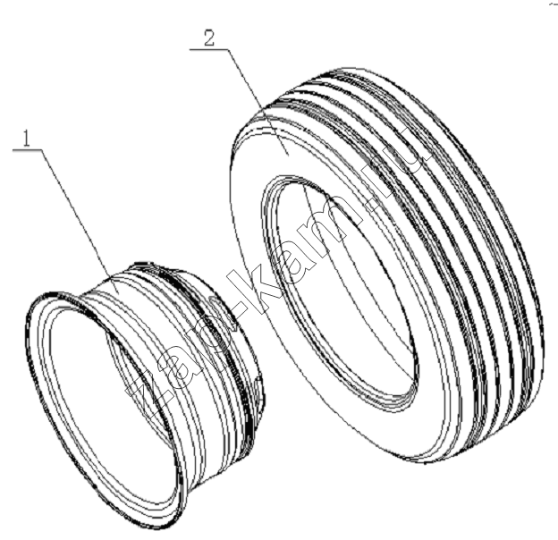 Схема/чертеж: 3101D4 Wheel assembly / JAC Motors HFC 1020K-D126