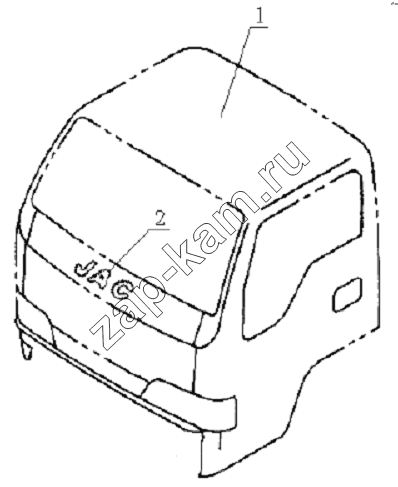 Схема/чертеж: 5000E0 Cab assembly / JAC Motors HFC 1020K-D126