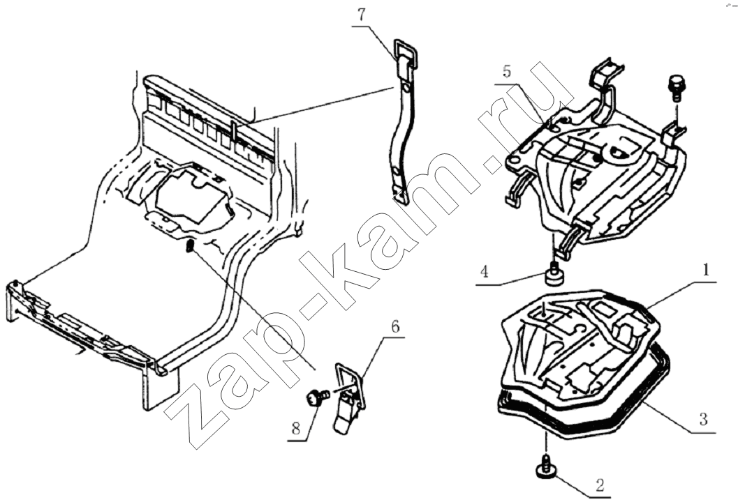 Схема/чертеж: 5107D4 Engine cover / JAC Motors HFC 1020K-D126