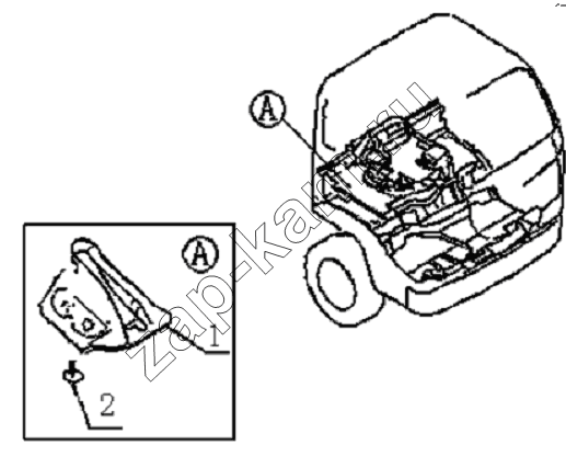 Схема/чертеж: 5110D2 Cab insulation gasket / JAC Motors HFC 1020K-D126