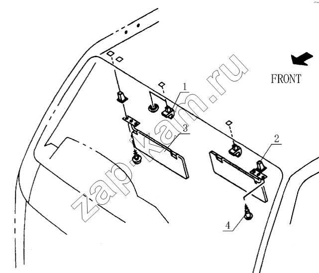 Схема/чертеж: 8204D2 Sunshade plate / JAC Motors HFC 1020K-D126