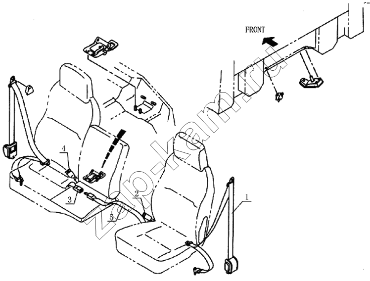 Схема/чертеж: 8212D2 Safety belt system / JAC Motors HFC 1020K-D126