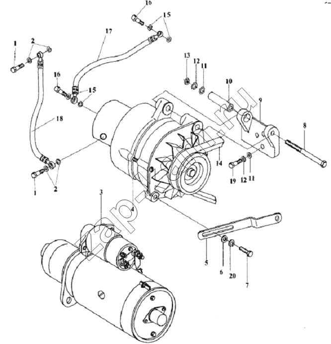 Схема/чертеж: Electrical system / JAC Motors HFC 1020K-D126
