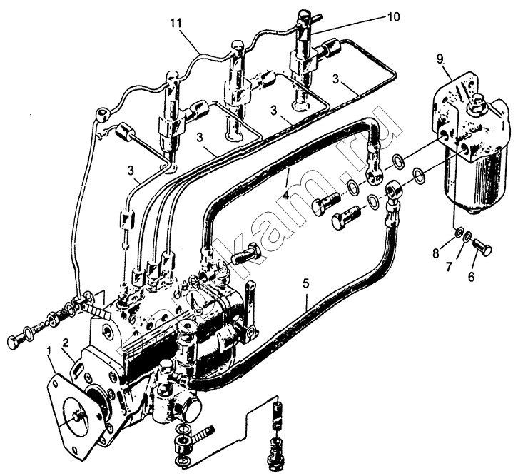 Схема/чертеж: Fuel supply system / JAC Motors HFC 1020KR-D127