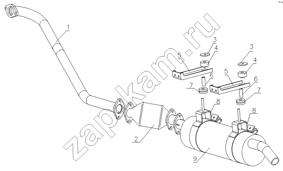 Схема/чертеж: 1200D200 Exhaust system / JAC Motors HFC 1020KR-D127