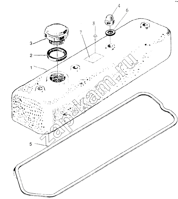 Схема/чертеж: Cylinder head cover / JAC Motors HFC 1020KR-D127