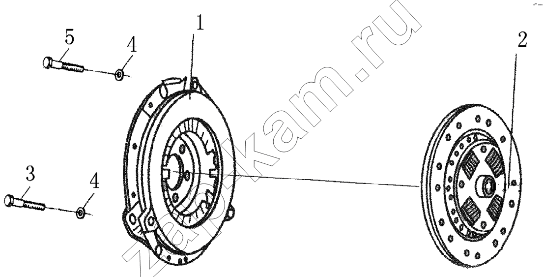 Схема/чертеж: Clutch / JAC Motors HFC 1020KR-D127